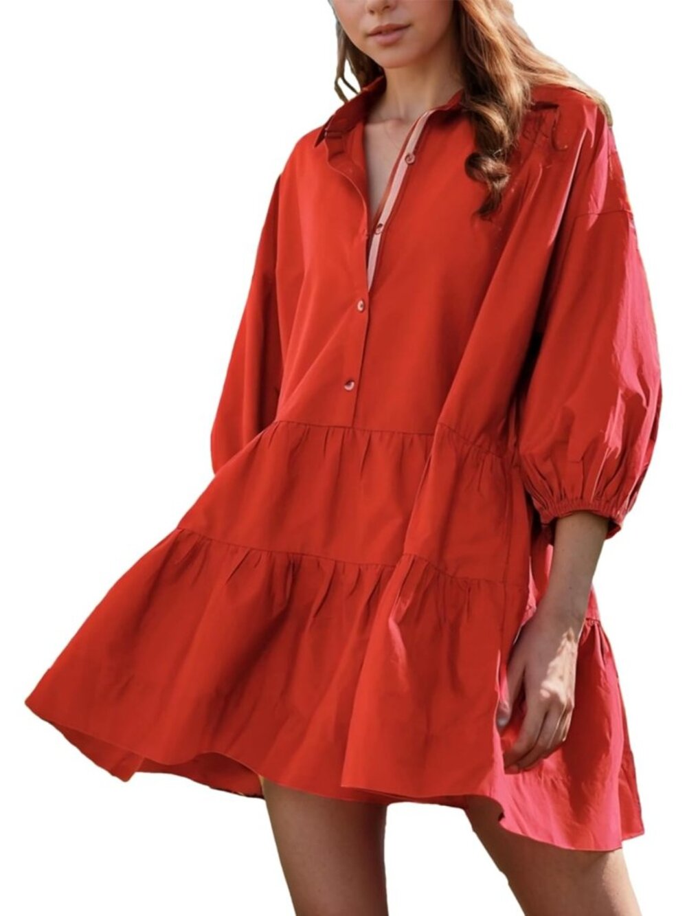Flowy Oversized Babydoll Mini Dress for Women - Perfect Summer Tunic Style